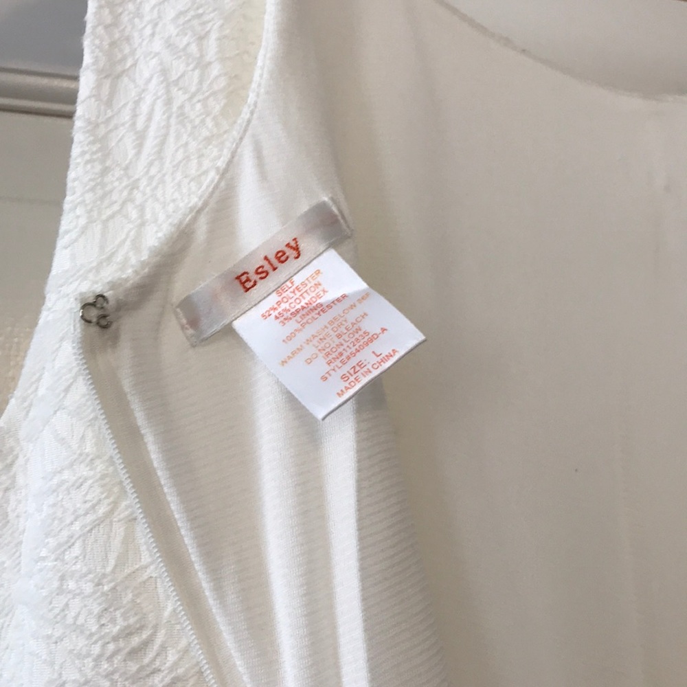Esley White Textured Cocktail Dress - Picture 5 of 6